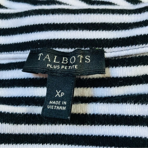 Talbots plus X black striped with lace dress - Picture 3 of 5